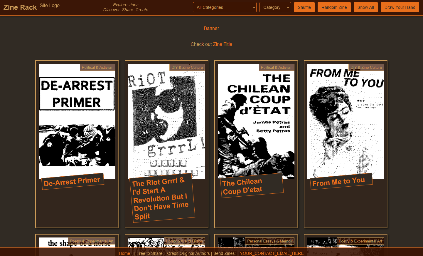 HOUDINI's Zine Rack-o-Matic