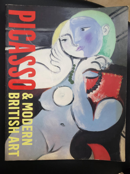 Book cover of 'Picasso & Modern British Art' with abstract artwork on a dark surface.